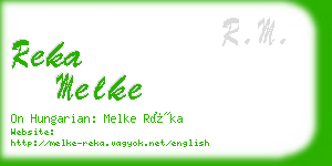 reka melke business card